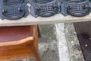 6 cast iron handles