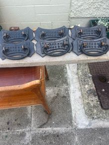 6 cast iron handles