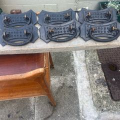 6 cast iron handles