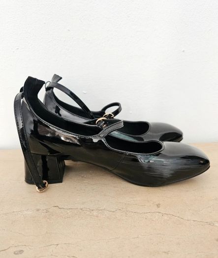 No-l-ita Italian designer Black Genuine Leather Mary Jane Pump Heels RRP 150E