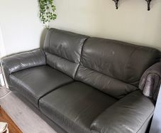 Black leather couch