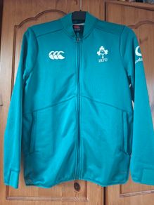 IRFU Green Zip up top. Age 14