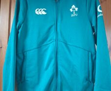 IRFU Green Zip up top. Age 14