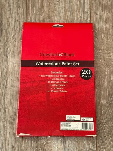 Crawford & Black 20 Piece Watercolour Paint Set