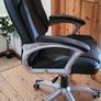 FREE Black Faux Leather Office / Desk Chair Image 5