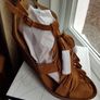 Bronx Tan Suede Wedge Sandals New Image 2