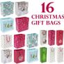 Christmas Jingle Gift Bags - 16 Christmas Gift Bags In Total - 4 x Large Gift Bags (29 x 33 cm) - 6 x Wine Bottle Bags (13 x 36 cm) - 6 x Medium Gift Bags (17 x 22 cm) - Xmas Gift Bags (FREE POSTAGE) Image 3