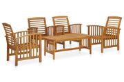 5 Piece Garden Lounge Set Solid Acacia Wood