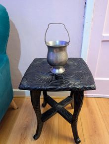 Brass Ice Bucket with Tongs