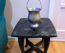 Brass Ice Bucket with Tongs