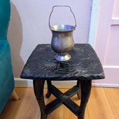 Brass Ice Bucket with Tongs