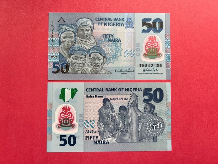 Nigeria   50. Naira  2009. Polymer / Plastic.  (uncirculated )