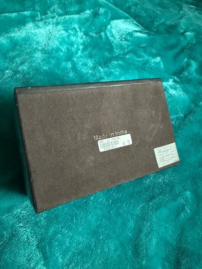 John Rocha dark brown leather jewellery box
