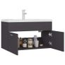 Sink Cabinet with Built-in Basin Grey Chipboard Image 3
