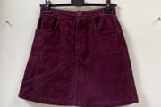 Zara Corduroy burgundy mini skirt