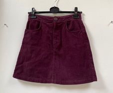 Zara Corduroy burgundy mini skirt