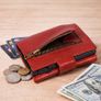 Genuine Leather Pop-Up Card Holder Wallet RFID Blocking Slim Credit Card Case Image 5