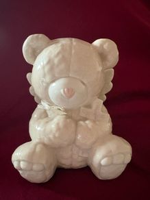 Vintage Russ Berrie "Angel Teddy" Piggy Bank