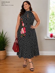 Karen Millen Pol'ka Dot Dress