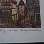 8 X Signed etchings of Rothenburg W. Germany by Ernst Geissendorfer - Circa 1950's Image 4