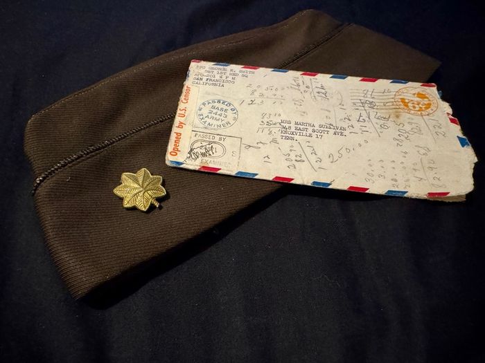 WW2 American Cap and letter from New Guinea 1944