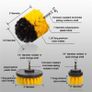 3Pcs/Set Electric Scrubber Brush Drill Brush Kit Plastic Round Cleaning Brush For Carpet Glass Car Tires Nylon Brushes 2/3.5/4'' Image 4