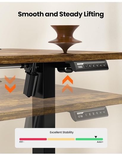 Electric Standing Desk Height Adjustable 120 x 60cm,
