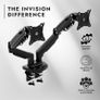 Dual Monitor Arm Desk Mount for 19 to 32 Inch Screens - VESA 75 & 100mm Stand Desk Clamp - Tool Free Height Adjustment with Tilt Swivel Rotate - Increased Load Capacity from 2-9kg (MX400) Image 4