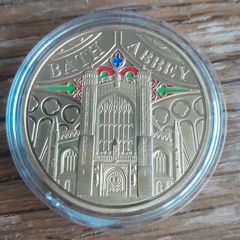 Touristic coin to remember Bath Abbey