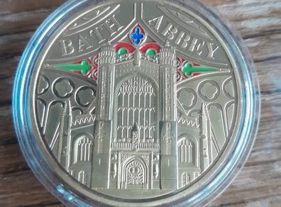 Touristic coin to remember Bath Abbey
