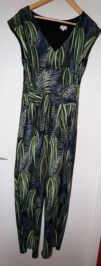 Linea Tropical Print Wide Leg Jumpsuit UK 18