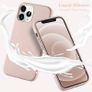 Liquid Silicone Case For iPhone 12 Pro Max Luxury Thin Soft Phone Cover New Pink Sand - FHT3IP12PMLK Image 3