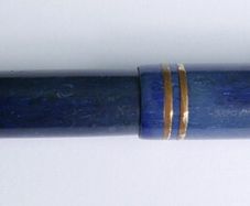 Parker Duofold 34 Fountain Pen (1930s) - Blue Lapis, Button Filler, Fine Parker Duofold Nib