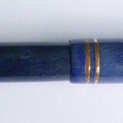 Parker Duofold 34 Fountain Pen (1930s) - Blue Lapis, Button Filler, Fine Parker Duofold Nib