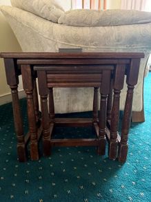 Wooden nest of tables