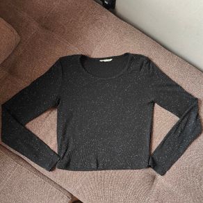 Black long sleeve  Top, size S , H&M