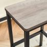 _Set of 2 Bar Stools Kitchen Chairs Kitchen Living Room Dining Room Industrial Design Greige-Black Image 5