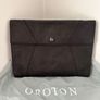 Oroton Large Black Leather Clutch Image 3