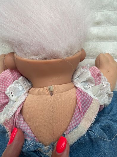 Russ Vintage Troll Kidz Daisy Troll Dress Plush Doll Used Dirty Damaged Please see pictures