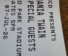 Shania Twain 2x tickets