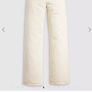 Levis Ribcage wide legs jeans white cream Image 4