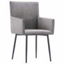 2x Dining Chairs With Armrests Grey - Free Delivery Nationwide Image 7