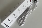 10 Socket Universal Plug Power Strip USB &amp; C-type