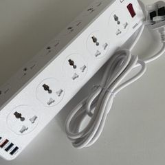 10 Socket Universal Plug Power Strip USB & C-type
