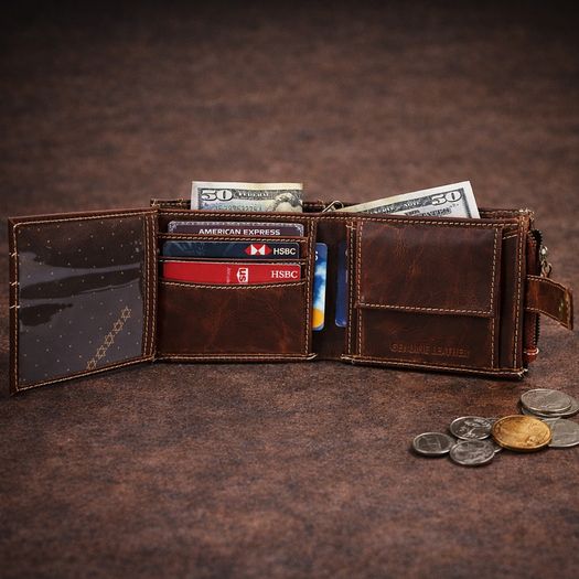 Genuine Leather Wallet Luxury Handmade RFID Secure Wallet