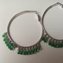 925 silver emerald stones earrings Image 7