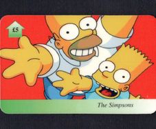 United Kingdom UK5 The Simpsons - Bart and Homer Phone Card