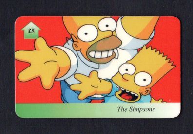United Kingdom UK5 The Simpsons - Bart and Homer Phone Card