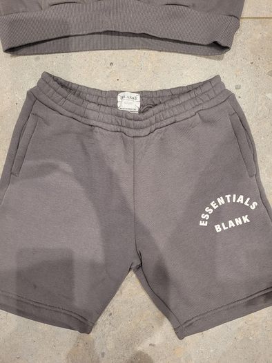 Grey Blank Essentials Boys Hoodie & Shorts Set. 9-10yrs. New
