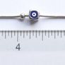 Vintage Sterling Silver 925 Blue Evil Eye Bracelet, length 8,5" -  2,8g Image 9